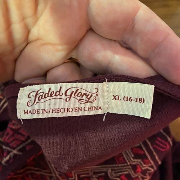 FadedโGloryโPurpleโTankย TopโOpenโBackโXLโ16-18 - Picture 8 of 8